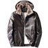 Faux Leather Fleece Lined Jacket